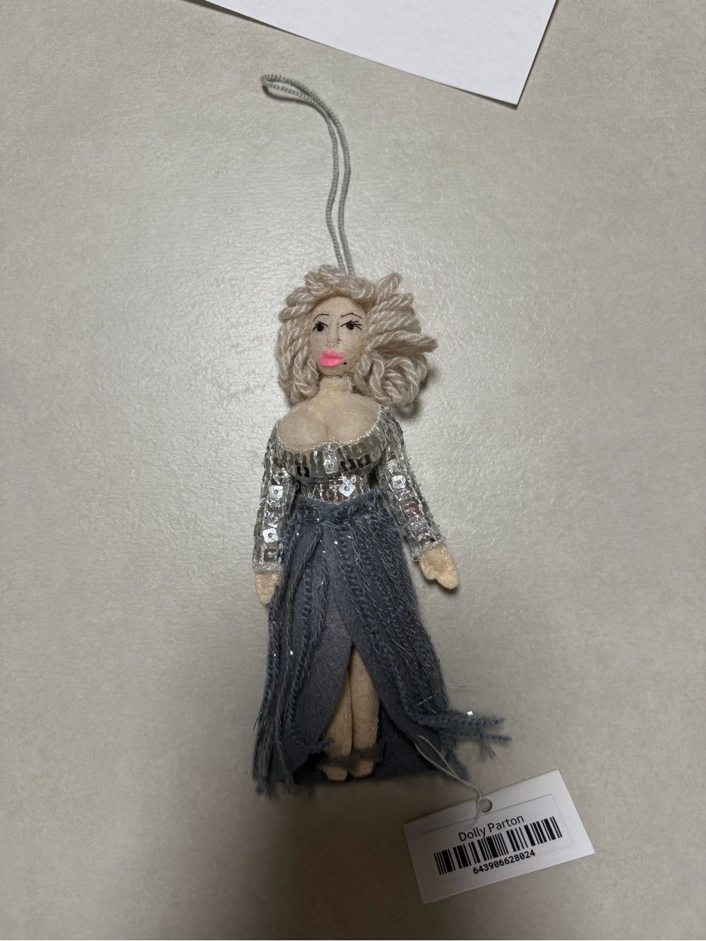 NWT Dolly Parton Handmade Felt Wool Ornament Fair Trade Sustainable